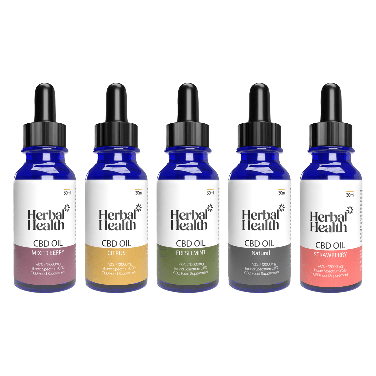 CBD Oil 40% 12000mg Herbal Health Broad Spectrum 30ml bottle